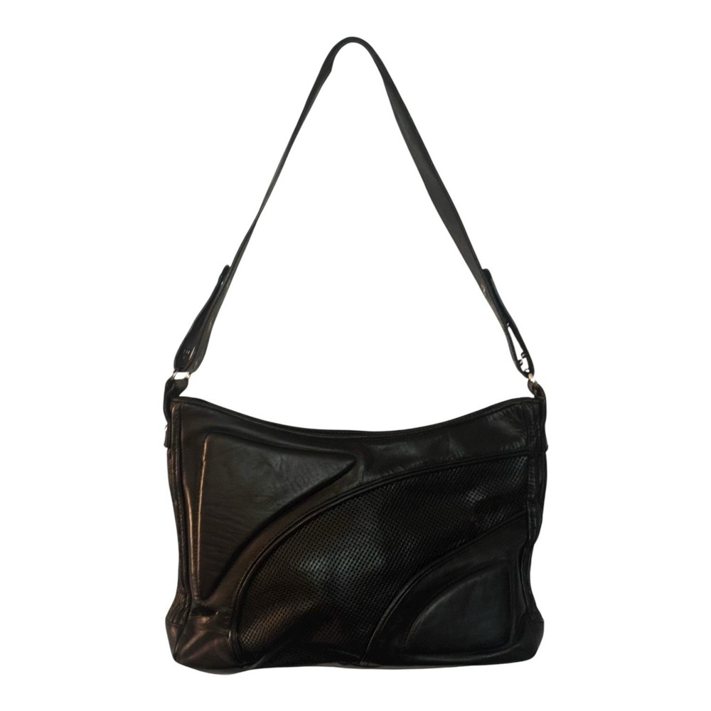 Black Leather Shoulder Bag - Picture 5 of 12